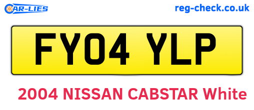 FY04YLP are the vehicle registration plates.