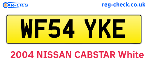 WF54YKE are the vehicle registration plates.