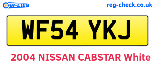 WF54YKJ are the vehicle registration plates.