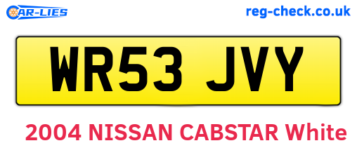 WR53JVY are the vehicle registration plates.