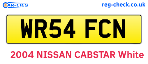 WR54FCN are the vehicle registration plates.