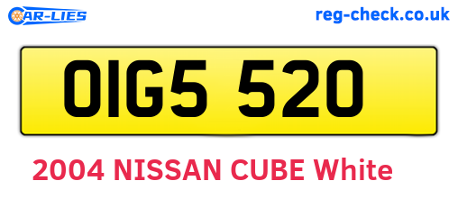 OIG5520 are the vehicle registration plates.