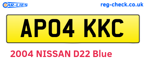 AP04KKC are the vehicle registration plates.