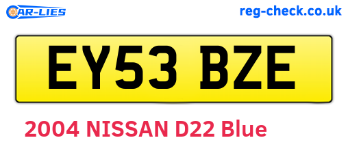 EY53BZE are the vehicle registration plates.
