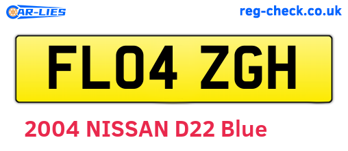 FL04ZGH are the vehicle registration plates.