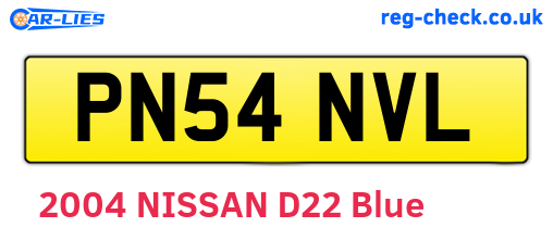 PN54NVL are the vehicle registration plates.