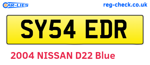 SY54EDR are the vehicle registration plates.