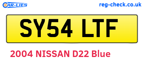 SY54LTF are the vehicle registration plates.
