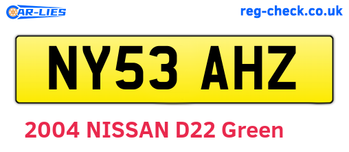 NY53AHZ are the vehicle registration plates.