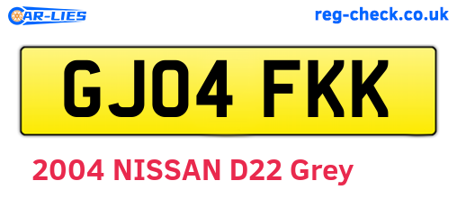 GJ04FKK are the vehicle registration plates.
