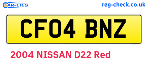 CF04BNZ are the vehicle registration plates.