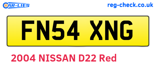 FN54XNG are the vehicle registration plates.