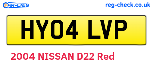 HY04LVP are the vehicle registration plates.