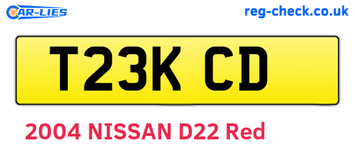 T23KCD are the vehicle registration plates.
