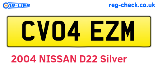 CV04EZM are the vehicle registration plates.
