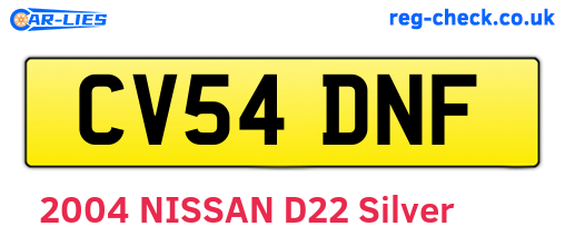 CV54DNF are the vehicle registration plates.