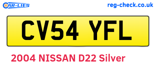 CV54YFL are the vehicle registration plates.
