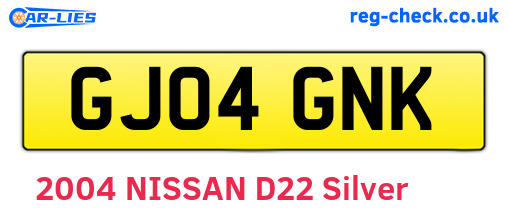 GJ04GNK are the vehicle registration plates.