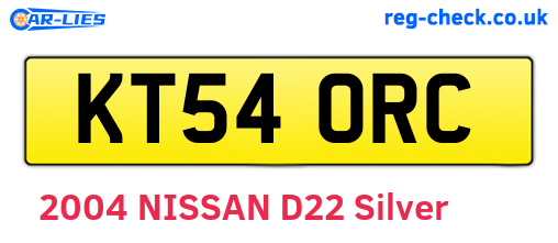 KT54ORC are the vehicle registration plates.