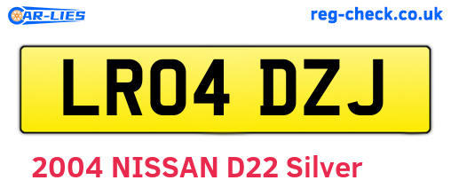 LR04DZJ are the vehicle registration plates.