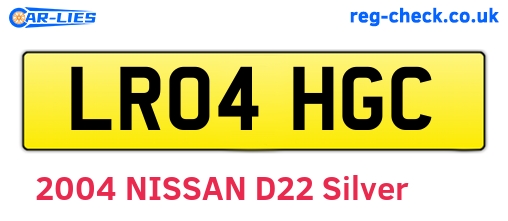 LR04HGC are the vehicle registration plates.