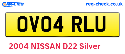 OV04RLU are the vehicle registration plates.