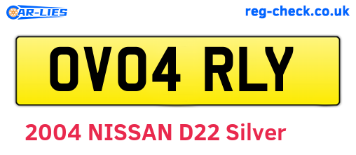 OV04RLY are the vehicle registration plates.