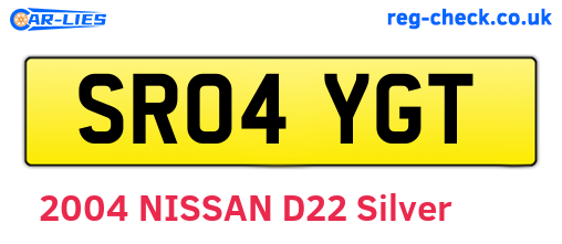 SR04YGT are the vehicle registration plates.
