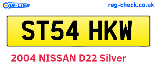 ST54HKW are the vehicle registration plates.