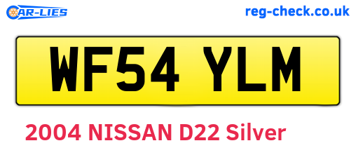 WF54YLM are the vehicle registration plates.