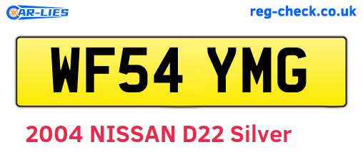 WF54YMG are the vehicle registration plates.