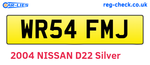 WR54FMJ are the vehicle registration plates.