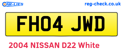 FH04JWD are the vehicle registration plates.