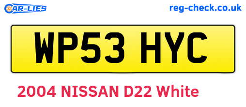 WP53HYC are the vehicle registration plates.