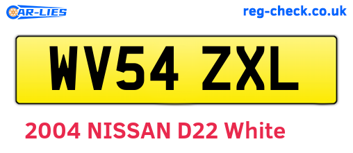 WV54ZXL are the vehicle registration plates.
