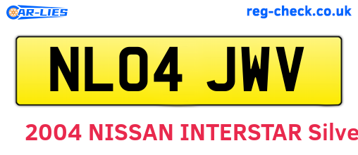 NL04JWV are the vehicle registration plates.