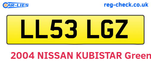 LL53LGZ are the vehicle registration plates.