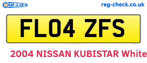 FL04ZFS are the vehicle registration plates.