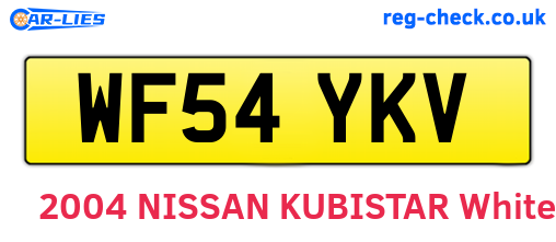 WF54YKV are the vehicle registration plates.