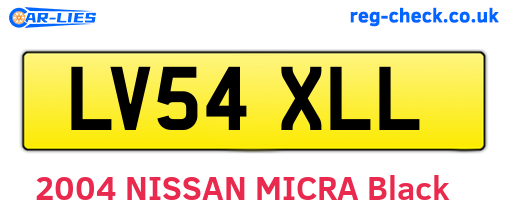 LV54XLL are the vehicle registration plates.