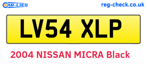 LV54XLP are the vehicle registration plates.