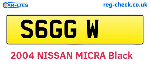 S6GGW are the vehicle registration plates.