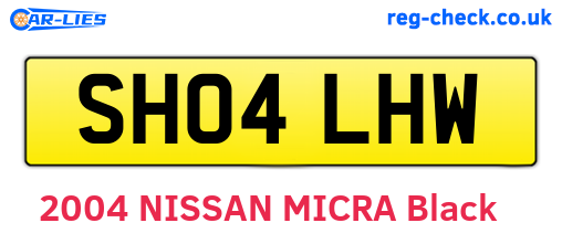 SH04LHW are the vehicle registration plates.