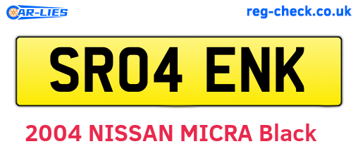 SR04ENK are the vehicle registration plates.