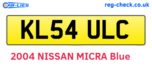 KL54ULC are the vehicle registration plates.