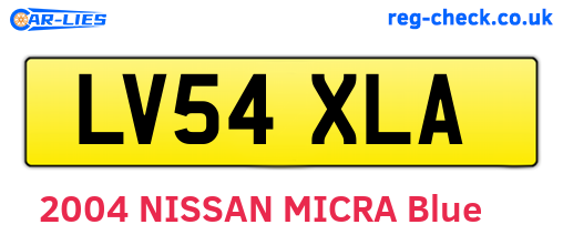 LV54XLA are the vehicle registration plates.