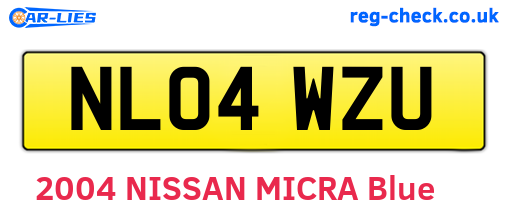 NL04WZU are the vehicle registration plates.