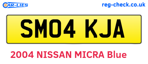 SM04KJA are the vehicle registration plates.