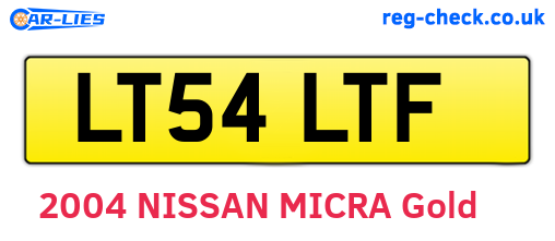 LT54LTF are the vehicle registration plates.
