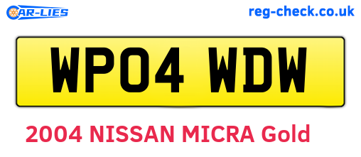 WP04WDW are the vehicle registration plates.
